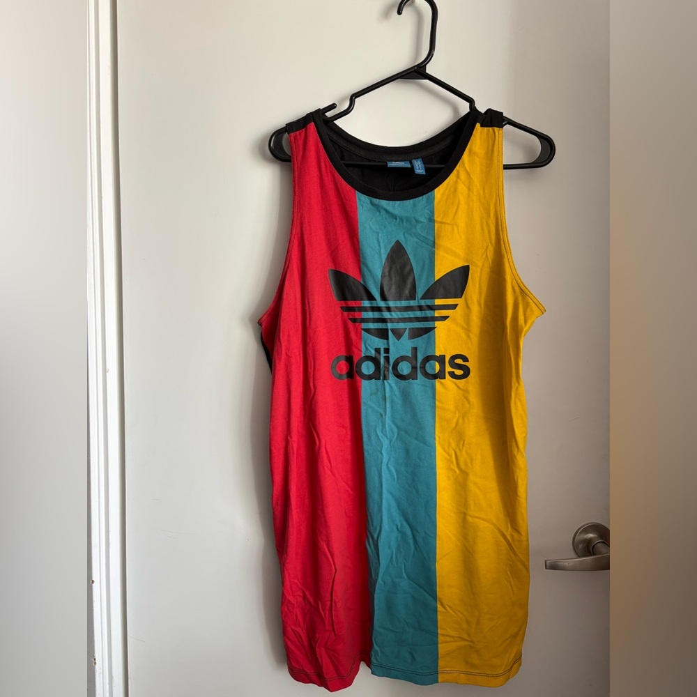 Adidas Trefoil Primary Colours Tank Dress - Picture 4 of 6